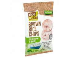 RICE UP BARNA RIZSES HAGYMA-TEJFÖL CHIPS 60G